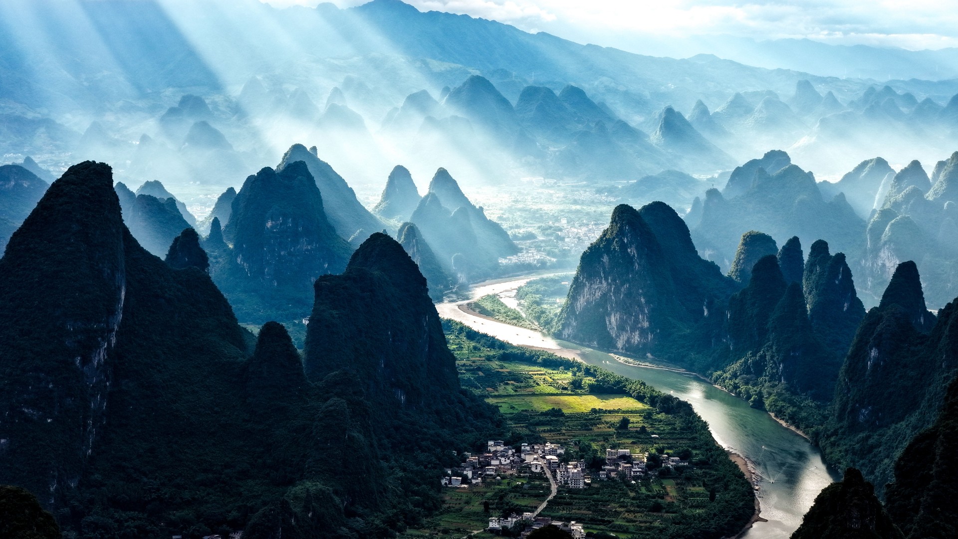 Sunrise Over Karst River